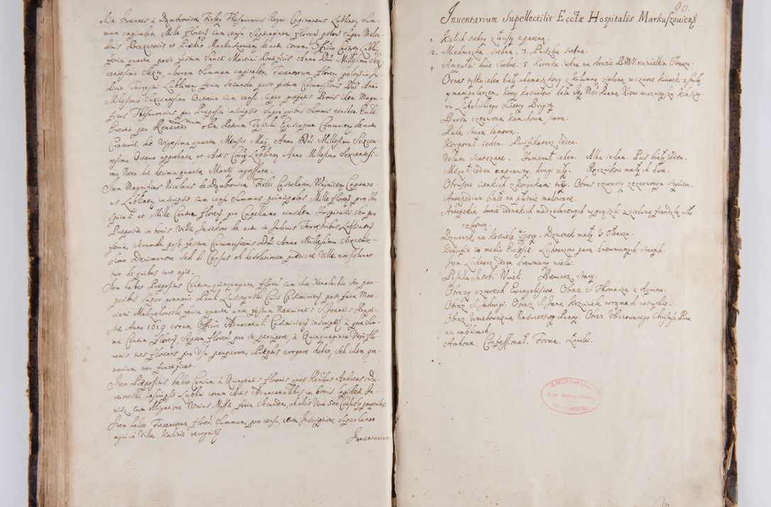 Zdjęcie nr 100 dla obiektu archiwalnego: Visitatio ecclesiarum parachialium in decanatu Casimieriensi in archidiaconatu Lublinensi expedita per R.D. Josephum Nieradzki, canonicum Luceoriensem, praepostium Markuszoviensem, surrogatum officialem Lublinensem ab Illustr. R.D. Andrea Trzebicki, episco Cracoviensi, duce Severiae specialiter datum et deputatum commissarium. Visitatio heac peracta est a.D. 1675