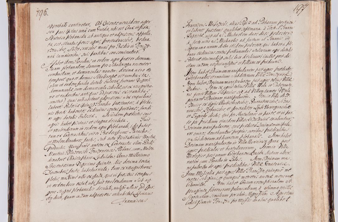 Zdjęcie nr 110 dla obiektu archiwalnego: Acta visitationum decanatuum: Wielicensis ex anno 1703, Novi Montis ex anno 1704 et Scavinensis ex anno 1704 sub generali administratione R.D. Casimiri a Łubna Łubiński, episcoi Heracleensis, suffraganei, canonici sede vacante episcopatus Cracoviensis et ducatus Severiensis, a R.D. Remigio Suszycki IUD, archidiacono Cracoviensi, custode Kielcensi, scholastico Lanciciensi, SRM secretario a.D. 1703 et 1704 expedita