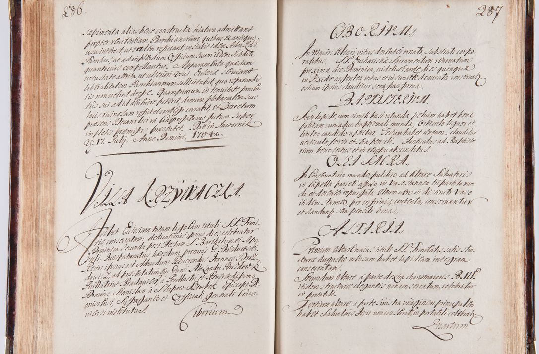 Zdjęcie nr 156 dla obiektu archiwalnego: Acta visitationum decanatuum: Wielicensis ex anno 1703, Novi Montis ex anno 1704 et Scavinensis ex anno 1704 sub generali administratione R.D. Casimiri a Łubna Łubiński, episcoi Heracleensis, suffraganei, canonici sede vacante episcopatus Cracoviensis et ducatus Severiensis, a R.D. Remigio Suszycki IUD, archidiacono Cracoviensi, custode Kielcensi, scholastico Lanciciensi, SRM secretario a.D. 1703 et 1704 expedita