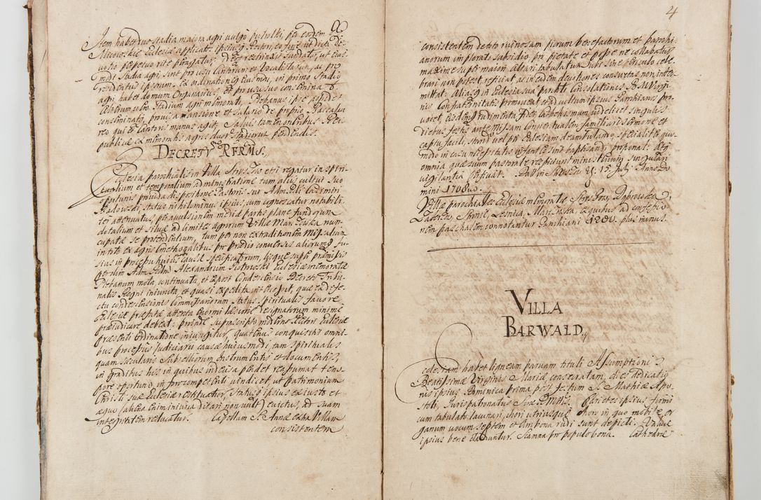 Zdjęcie nr 11 dla obiektu archiwalnego: Visitatio ecclesiarum decanatuum Zathoriensis et Oswiecimensis et Zywecensis per R.D. Remigium Suszycki, canonicum Cracoviensem, specialiter deputatum anno 1708 et 1709 expedita ex peracta. Ad calccem adpositum est &quot;Brulion wizyty dekanatu nowotarskiego 1707 - 1713&quot;