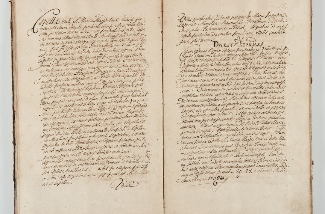 Zdjęcie nr 22 dla obiektu archiwalnego: Visitatio ecclesiarum decanatuum Zathoriensis et Oswiecimensis et Zywecensis per R.D. Remigium Suszycki, canonicum Cracoviensem, specialiter deputatum anno 1708 et 1709 expedita ex peracta. Ad calccem adpositum est "Brulion wizyty dekanatu nowotarskiego 1707 - 1713"