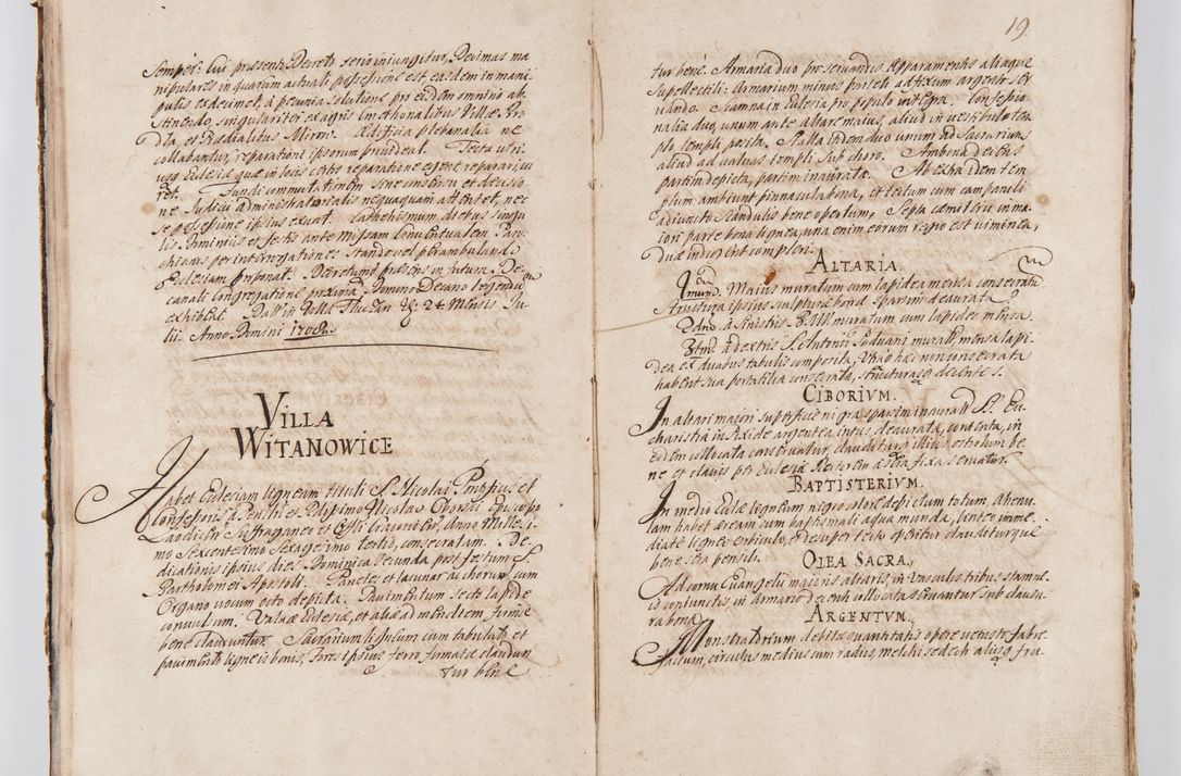 Zdjęcie nr 26 dla obiektu archiwalnego: Visitatio ecclesiarum decanatuum Zathoriensis et Oswiecimensis et Zywecensis per R.D. Remigium Suszycki, canonicum Cracoviensem, specialiter deputatum anno 1708 et 1709 expedita ex peracta. Ad calccem adpositum est "Brulion wizyty dekanatu nowotarskiego 1707 - 1713"
