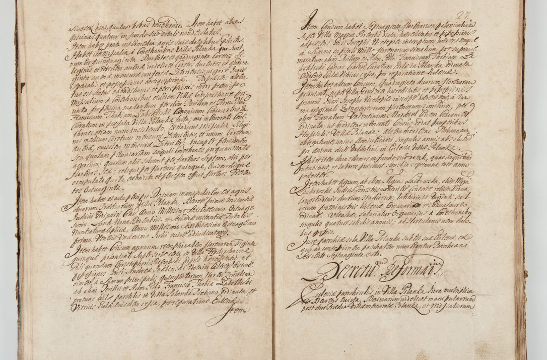 Zdjęcie nr 34 dla obiektu archiwalnego: Visitatio ecclesiarum decanatuum Zathoriensis et Oswiecimensis et Zywecensis per R.D. Remigium Suszycki, canonicum Cracoviensem, specialiter deputatum anno 1708 et 1709 expedita ex peracta. Ad calccem adpositum est "Brulion wizyty dekanatu nowotarskiego 1707 - 1713"