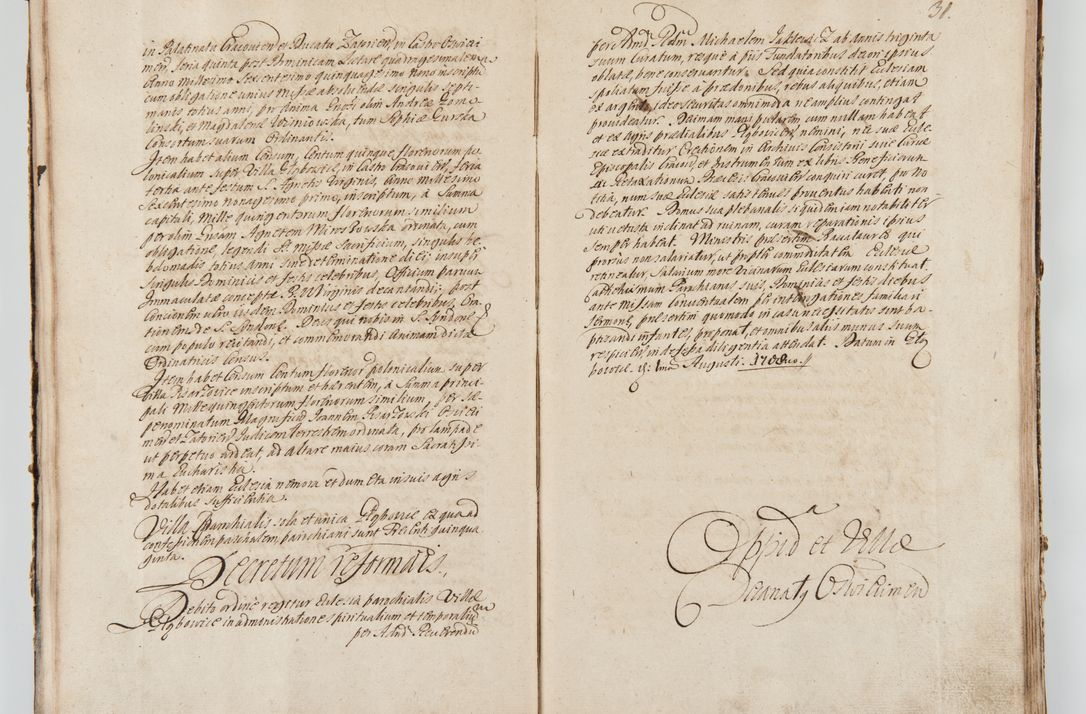 Zdjęcie nr 38 dla obiektu archiwalnego: Visitatio ecclesiarum decanatuum Zathoriensis et Oswiecimensis et Zywecensis per R.D. Remigium Suszycki, canonicum Cracoviensem, specialiter deputatum anno 1708 et 1709 expedita ex peracta. Ad calccem adpositum est "Brulion wizyty dekanatu nowotarskiego 1707 - 1713"