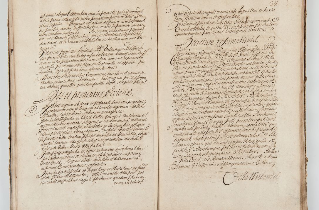Zdjęcie nr 42 dla obiektu archiwalnego: Visitatio ecclesiarum decanatuum Zathoriensis et Oswiecimensis et Zywecensis per R.D. Remigium Suszycki, canonicum Cracoviensem, specialiter deputatum anno 1708 et 1709 expedita ex peracta. Ad calccem adpositum est "Brulion wizyty dekanatu nowotarskiego 1707 - 1713"