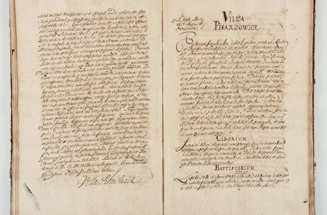 Zdjęcie nr 50 dla obiektu archiwalnego: Visitatio ecclesiarum decanatuum Zathoriensis et Oswiecimensis et Zywecensis per R.D. Remigium Suszycki, canonicum Cracoviensem, specialiter deputatum anno 1708 et 1709 expedita ex peracta. Ad calccem adpositum est &quot;Brulion wizyty dekanatu nowotarskiego 1707 - 1713&quot;