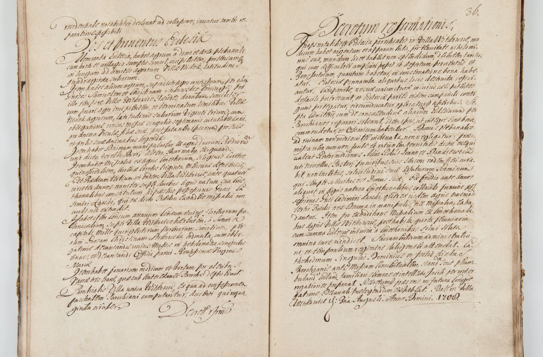 Zdjęcie nr 45 dla obiektu archiwalnego: Visitatio ecclesiarum decanatuum Zathoriensis et Oswiecimensis et Zywecensis per R.D. Remigium Suszycki, canonicum Cracoviensem, specialiter deputatum anno 1708 et 1709 expedita ex peracta. Ad calccem adpositum est &quot;Brulion wizyty dekanatu nowotarskiego 1707 - 1713&quot;