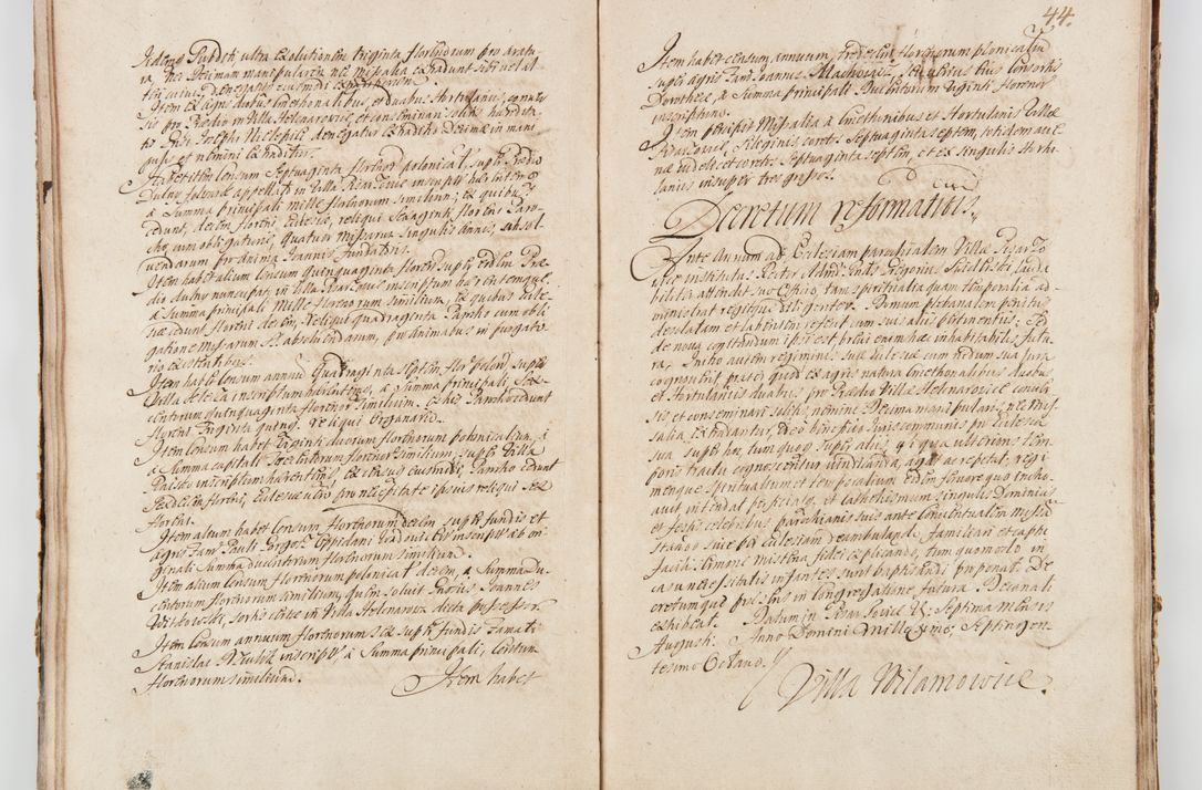 Zdjęcie nr 53 dla obiektu archiwalnego: Visitatio ecclesiarum decanatuum Zathoriensis et Oswiecimensis et Zywecensis per R.D. Remigium Suszycki, canonicum Cracoviensem, specialiter deputatum anno 1708 et 1709 expedita ex peracta. Ad calccem adpositum est &quot;Brulion wizyty dekanatu nowotarskiego 1707 - 1713&quot;