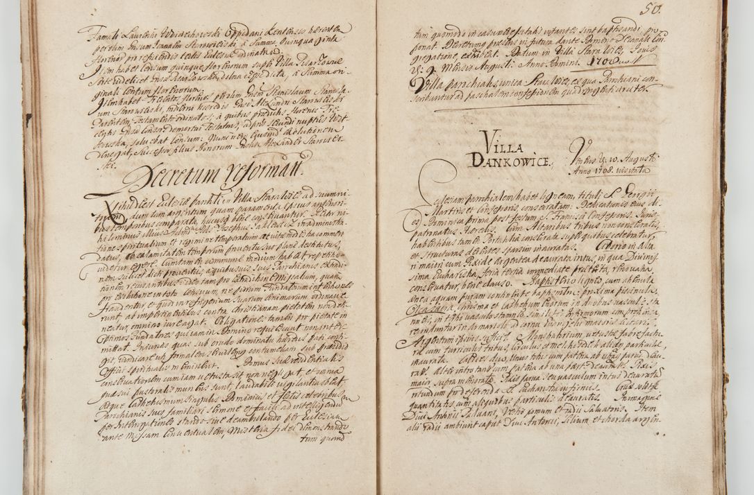 Zdjęcie nr 59 dla obiektu archiwalnego: Visitatio ecclesiarum decanatuum Zathoriensis et Oswiecimensis et Zywecensis per R.D. Remigium Suszycki, canonicum Cracoviensem, specialiter deputatum anno 1708 et 1709 expedita ex peracta. Ad calccem adpositum est "Brulion wizyty dekanatu nowotarskiego 1707 - 1713"