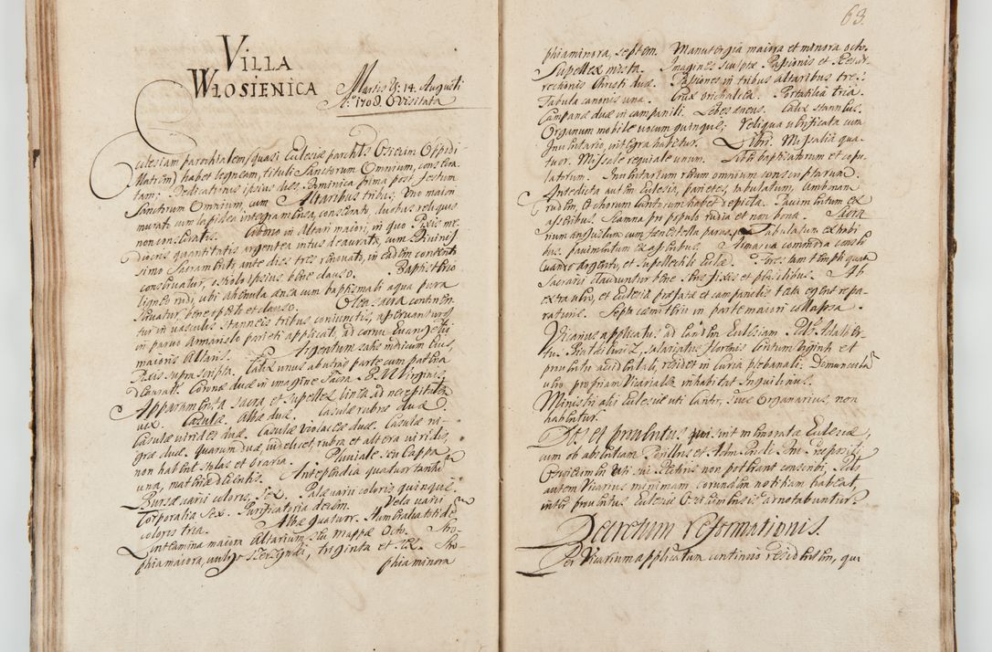 Zdjęcie nr 72 dla obiektu archiwalnego: Visitatio ecclesiarum decanatuum Zathoriensis et Oswiecimensis et Zywecensis per R.D. Remigium Suszycki, canonicum Cracoviensem, specialiter deputatum anno 1708 et 1709 expedita ex peracta. Ad calccem adpositum est "Brulion wizyty dekanatu nowotarskiego 1707 - 1713"