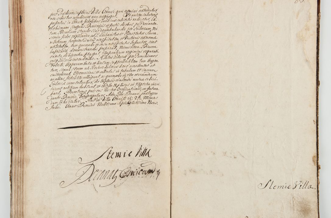 Zdjęcie nr 94 dla obiektu archiwalnego: Visitatio ecclesiarum decanatuum Zathoriensis et Oswiecimensis et Zywecensis per R.D. Remigium Suszycki, canonicum Cracoviensem, specialiter deputatum anno 1708 et 1709 expedita ex peracta. Ad calccem adpositum est "Brulion wizyty dekanatu nowotarskiego 1707 - 1713"
