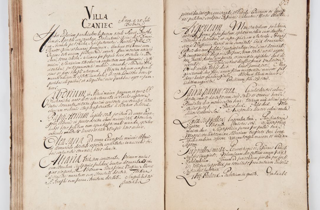 Zdjęcie nr 92 dla obiektu archiwalnego: Visitatio ecclesiarum decanatuum Zathoriensis et Oswiecimensis et Zywecensis per R.D. Remigium Suszycki, canonicum Cracoviensem, specialiter deputatum anno 1708 et 1709 expedita ex peracta. Ad calccem adpositum est &quot;Brulion wizyty dekanatu nowotarskiego 1707 - 1713&quot;