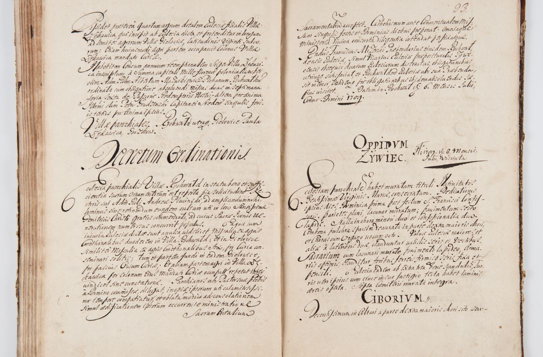 Zdjęcie nr 102 dla obiektu archiwalnego: Visitatio ecclesiarum decanatuum Zathoriensis et Oswiecimensis et Zywecensis per R.D. Remigium Suszycki, canonicum Cracoviensem, specialiter deputatum anno 1708 et 1709 expedita ex peracta. Ad calccem adpositum est "Brulion wizyty dekanatu nowotarskiego 1707 - 1713"