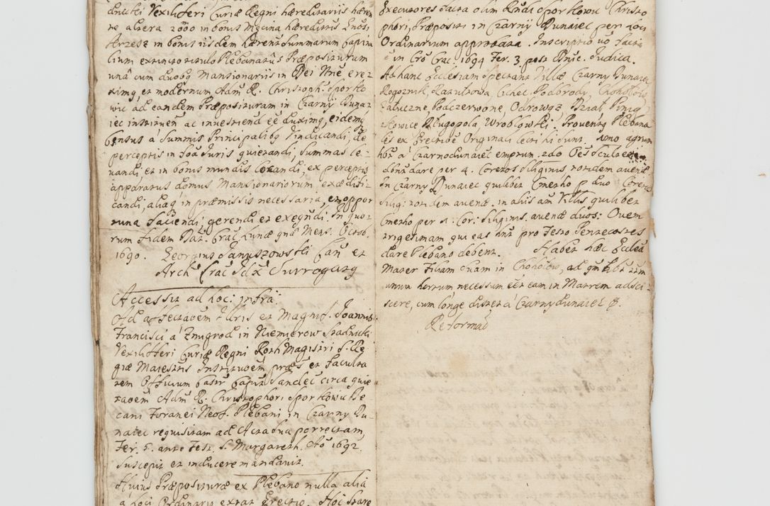 Zdjęcie nr 119 dla obiektu archiwalnego: Visitatio ecclesiarum decanatuum Zathoriensis et Oswiecimensis et Zywecensis per R.D. Remigium Suszycki, canonicum Cracoviensem, specialiter deputatum anno 1708 et 1709 expedita ex peracta. Ad calccem adpositum est "Brulion wizyty dekanatu nowotarskiego 1707 - 1713"