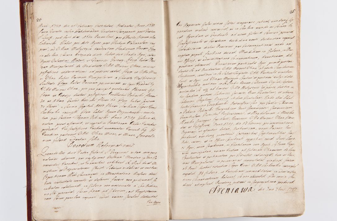Zdjęcie nr 18 dla obiektu archiwalnego: Visitatio archidiaconatus Cracoviensis (Decanatus: Skalensis - 1727; Vitoviensis - 1727; Prossoviensis - 1728; Novi Montis - 1728; Scawinensis - 1729; Xsiążnensis - 1731; Woynicensis - 1731; Zatoriensis - 1729; Lipnicensis - 1730; Dobczycensis - 1730; Andreoviensis - 1731; Żyvecensis - 1732; Oswiemensis - 1732; Wielicensis - 1741; postea sequntur inventaria ecclesiarum decanatus Dobczycensis, Woynicensis, Andreoviensis) per R.D. Michaelem de Magna Kunice Kunicki, episcopum Arsiacensem, suffraganeum et archidiaconum Cracoviensem annis 1727 - 1741 peracta