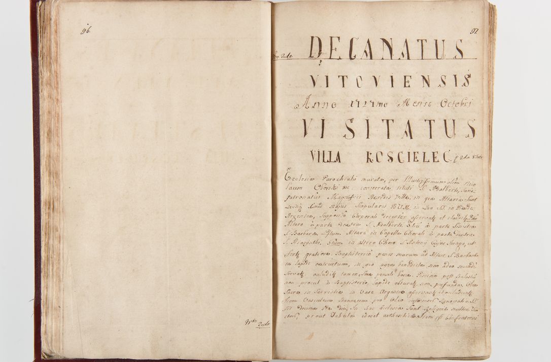 Zdjęcie nr 51 dla obiektu archiwalnego: Visitatio archidiaconatus Cracoviensis (Decanatus: Skalensis - 1727; Vitoviensis - 1727; Prossoviensis - 1728; Novi Montis - 1728; Scawinensis - 1729; Xsiążnensis - 1731; Woynicensis - 1731; Zatoriensis - 1729; Lipnicensis - 1730; Dobczycensis - 1730; Andreoviensis - 1731; Żyvecensis - 1732; Oswiemensis - 1732; Wielicensis - 1741; postea sequntur inventaria ecclesiarum decanatus Dobczycensis, Woynicensis, Andreoviensis) per R.D. Michaelem de Magna Kunice Kunicki, episcopum Arsiacensem, suffraganeum et archidiaconum Cracoviensem annis 1727 - 1741 peracta