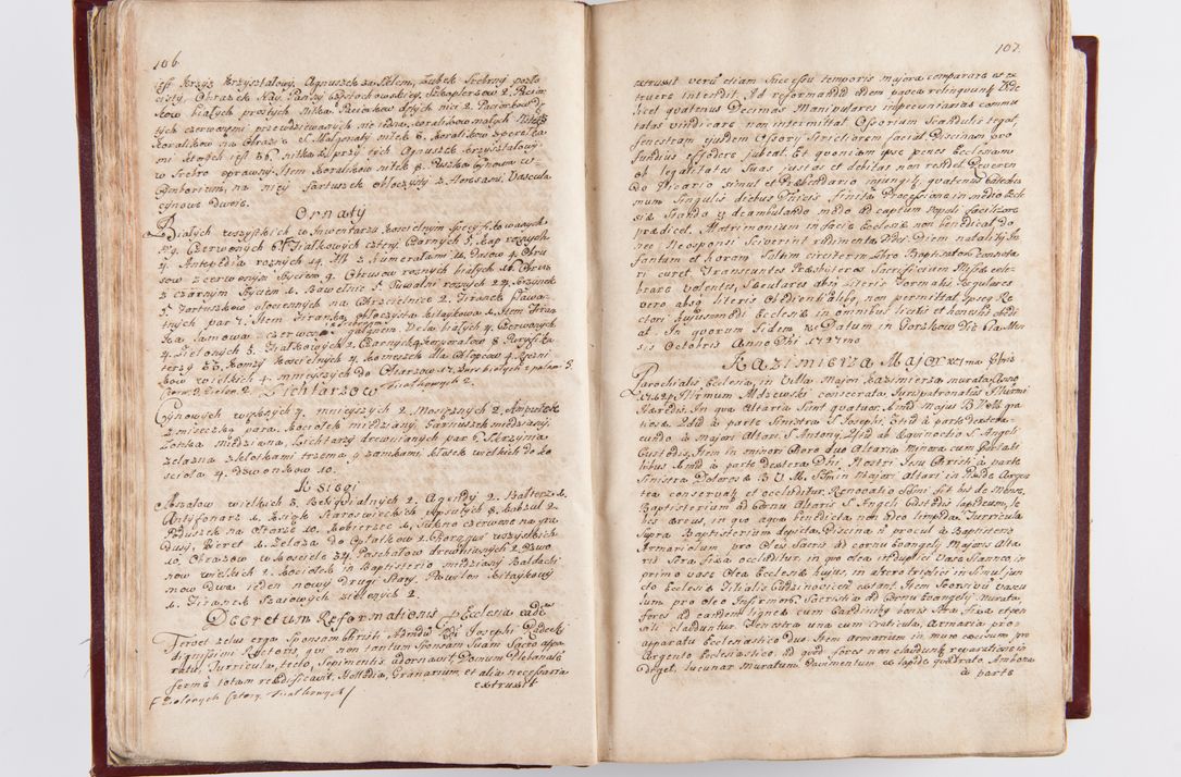 Zdjęcie nr 57 dla obiektu archiwalnego: Visitatio archidiaconatus Cracoviensis (Decanatus: Skalensis - 1727; Vitoviensis - 1727; Prossoviensis - 1728; Novi Montis - 1728; Scawinensis - 1729; Xsiążnensis - 1731; Woynicensis - 1731; Zatoriensis - 1729; Lipnicensis - 1730; Dobczycensis - 1730; Andreoviensis - 1731; Żyvecensis - 1732; Oswiemensis - 1732; Wielicensis - 1741; postea sequntur inventaria ecclesiarum decanatus Dobczycensis, Woynicensis, Andreoviensis) per R.D. Michaelem de Magna Kunice Kunicki, episcopum Arsiacensem, suffraganeum et archidiaconum Cracoviensem annis 1727 - 1741 peracta