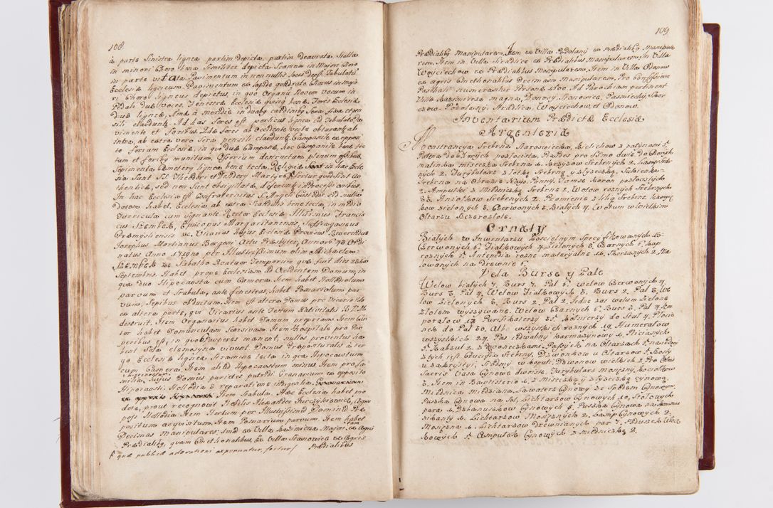 Zdjęcie nr 58 dla obiektu archiwalnego: Visitatio archidiaconatus Cracoviensis (Decanatus: Skalensis - 1727; Vitoviensis - 1727; Prossoviensis - 1728; Novi Montis - 1728; Scawinensis - 1729; Xsiążnensis - 1731; Woynicensis - 1731; Zatoriensis - 1729; Lipnicensis - 1730; Dobczycensis - 1730; Andreoviensis - 1731; Żyvecensis - 1732; Oswiemensis - 1732; Wielicensis - 1741; postea sequntur inventaria ecclesiarum decanatus Dobczycensis, Woynicensis, Andreoviensis) per R.D. Michaelem de Magna Kunice Kunicki, episcopum Arsiacensem, suffraganeum et archidiaconum Cracoviensem annis 1727 - 1741 peracta