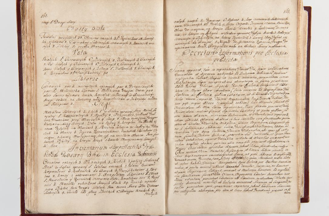 Zdjęcie nr 81 dla obiektu archiwalnego: Visitatio archidiaconatus Cracoviensis (Decanatus: Skalensis - 1727; Vitoviensis - 1727; Prossoviensis - 1728; Novi Montis - 1728; Scawinensis - 1729; Xsiążnensis - 1731; Woynicensis - 1731; Zatoriensis - 1729; Lipnicensis - 1730; Dobczycensis - 1730; Andreoviensis - 1731; Żyvecensis - 1732; Oswiemensis - 1732; Wielicensis - 1741; postea sequntur inventaria ecclesiarum decanatus Dobczycensis, Woynicensis, Andreoviensis) per R.D. Michaelem de Magna Kunice Kunicki, episcopum Arsiacensem, suffraganeum et archidiaconum Cracoviensem annis 1727 - 1741 peracta