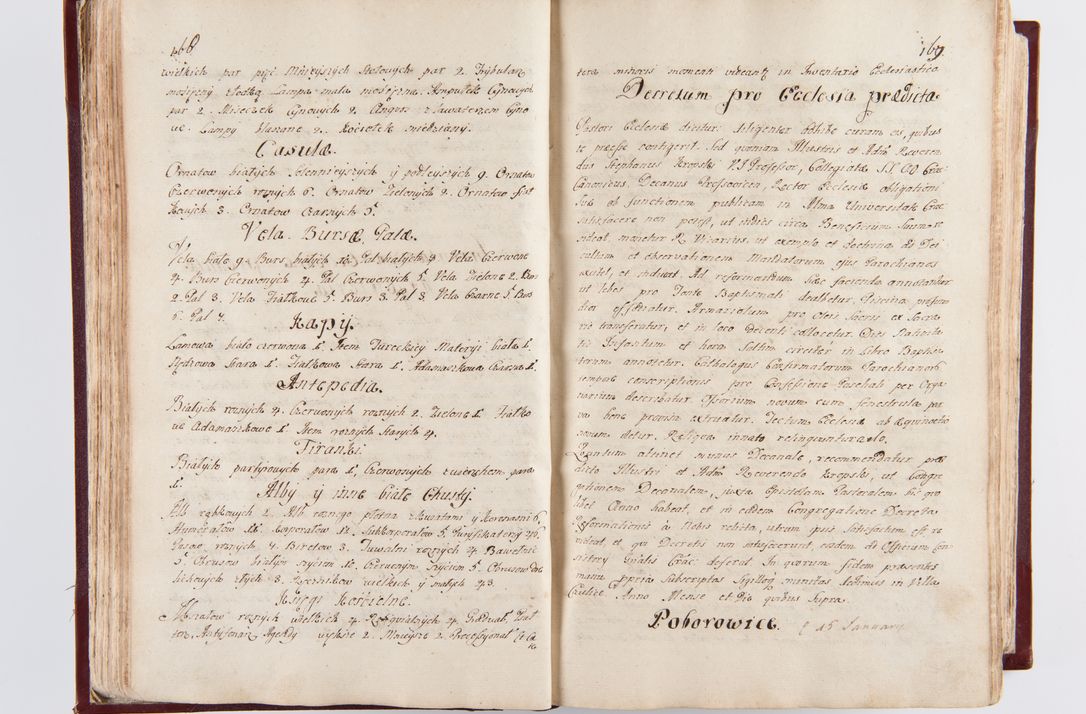 Zdjęcie nr 89 dla obiektu archiwalnego: Visitatio archidiaconatus Cracoviensis (Decanatus: Skalensis - 1727; Vitoviensis - 1727; Prossoviensis - 1728; Novi Montis - 1728; Scawinensis - 1729; Xsiążnensis - 1731; Woynicensis - 1731; Zatoriensis - 1729; Lipnicensis - 1730; Dobczycensis - 1730; Andreoviensis - 1731; Żyvecensis - 1732; Oswiemensis - 1732; Wielicensis - 1741; postea sequntur inventaria ecclesiarum decanatus Dobczycensis, Woynicensis, Andreoviensis) per R.D. Michaelem de Magna Kunice Kunicki, episcopum Arsiacensem, suffraganeum et archidiaconum Cracoviensem annis 1727 - 1741 peracta