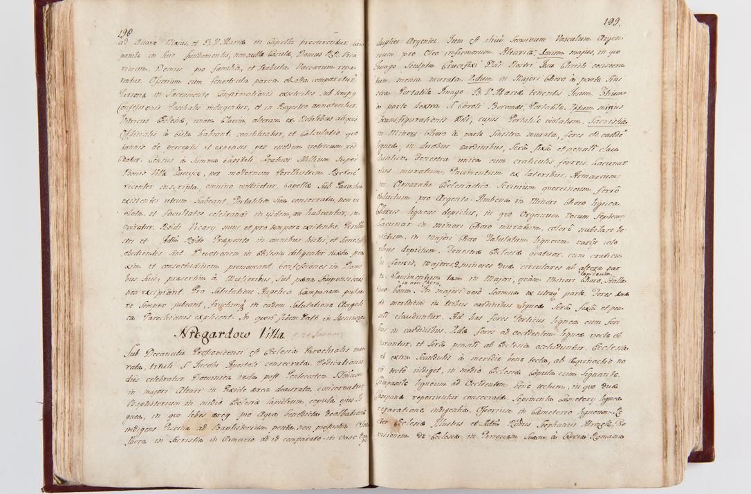 Zdjęcie nr 106 dla obiektu archiwalnego: Visitatio archidiaconatus Cracoviensis (Decanatus: Skalensis - 1727; Vitoviensis - 1727; Prossoviensis - 1728; Novi Montis - 1728; Scawinensis - 1729; Xsiążnensis - 1731; Woynicensis - 1731; Zatoriensis - 1729; Lipnicensis - 1730; Dobczycensis - 1730; Andreoviensis - 1731; Żyvecensis - 1732; Oswiemensis - 1732; Wielicensis - 1741; postea sequntur inventaria ecclesiarum decanatus Dobczycensis, Woynicensis, Andreoviensis) per R.D. Michaelem de Magna Kunice Kunicki, episcopum Arsiacensem, suffraganeum et archidiaconum Cracoviensem annis 1727 - 1741 peracta