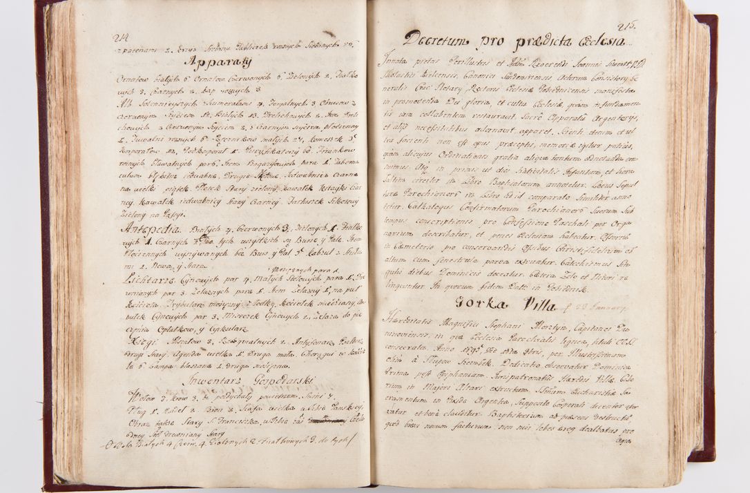 Zdjęcie nr 114 dla obiektu archiwalnego: Visitatio archidiaconatus Cracoviensis (Decanatus: Skalensis - 1727; Vitoviensis - 1727; Prossoviensis - 1728; Novi Montis - 1728; Scawinensis - 1729; Xsiążnensis - 1731; Woynicensis - 1731; Zatoriensis - 1729; Lipnicensis - 1730; Dobczycensis - 1730; Andreoviensis - 1731; Żyvecensis - 1732; Oswiemensis - 1732; Wielicensis - 1741; postea sequntur inventaria ecclesiarum decanatus Dobczycensis, Woynicensis, Andreoviensis) per R.D. Michaelem de Magna Kunice Kunicki, episcopum Arsiacensem, suffraganeum et archidiaconum Cracoviensem annis 1727 - 1741 peracta
