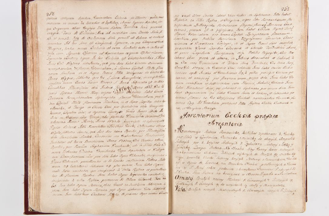 Zdjęcie nr 132 dla obiektu archiwalnego: Visitatio archidiaconatus Cracoviensis (Decanatus: Skalensis - 1727; Vitoviensis - 1727; Prossoviensis - 1728; Novi Montis - 1728; Scawinensis - 1729; Xsiążnensis - 1731; Woynicensis - 1731; Zatoriensis - 1729; Lipnicensis - 1730; Dobczycensis - 1730; Andreoviensis - 1731; Żyvecensis - 1732; Oswiemensis - 1732; Wielicensis - 1741; postea sequntur inventaria ecclesiarum decanatus Dobczycensis, Woynicensis, Andreoviensis) per R.D. Michaelem de Magna Kunice Kunicki, episcopum Arsiacensem, suffraganeum et archidiaconum Cracoviensem annis 1727 - 1741 peracta