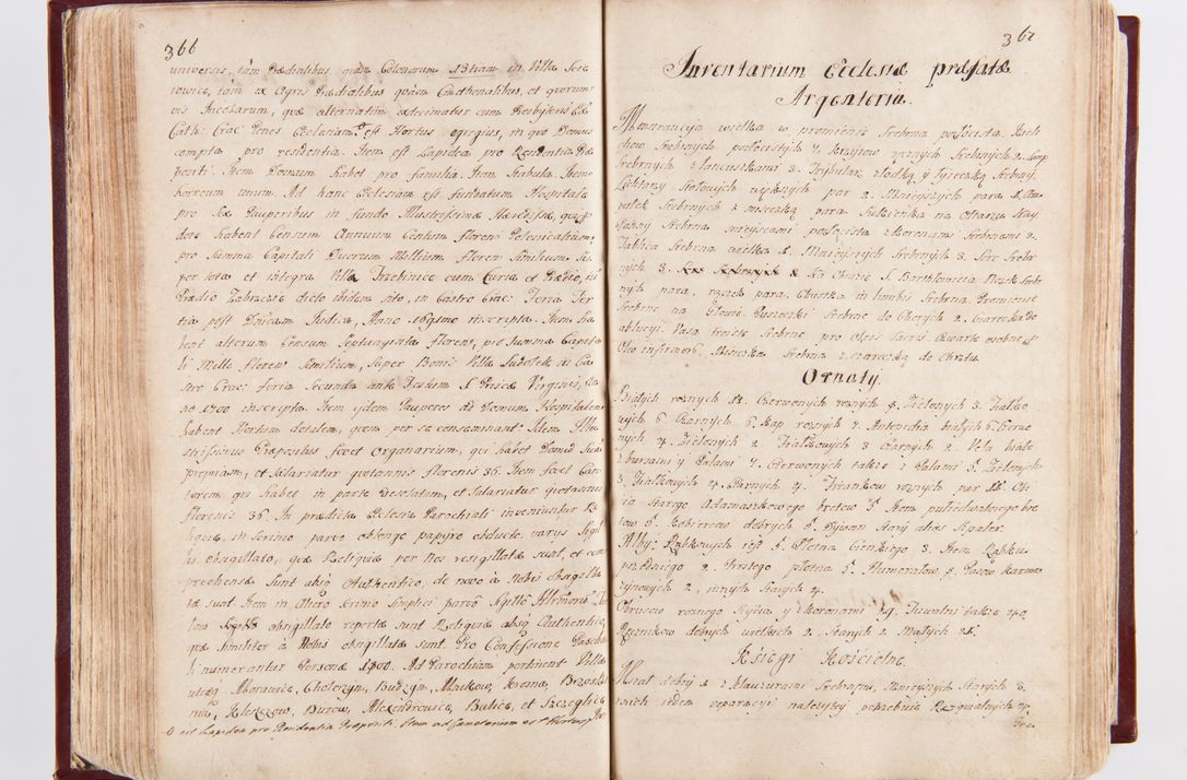 Zdjęcie nr 190 dla obiektu archiwalnego: Visitatio archidiaconatus Cracoviensis (Decanatus: Skalensis - 1727; Vitoviensis - 1727; Prossoviensis - 1728; Novi Montis - 1728; Scawinensis - 1729; Xsiążnensis - 1731; Woynicensis - 1731; Zatoriensis - 1729; Lipnicensis - 1730; Dobczycensis - 1730; Andreoviensis - 1731; Żyvecensis - 1732; Oswiemensis - 1732; Wielicensis - 1741; postea sequntur inventaria ecclesiarum decanatus Dobczycensis, Woynicensis, Andreoviensis) per R.D. Michaelem de Magna Kunice Kunicki, episcopum Arsiacensem, suffraganeum et archidiaconum Cracoviensem annis 1727 - 1741 peracta
