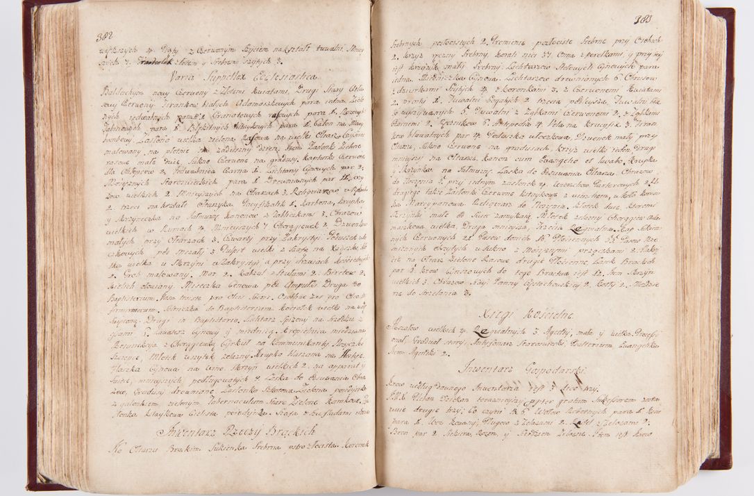 Zdjęcie nr 199 dla obiektu archiwalnego: Visitatio archidiaconatus Cracoviensis (Decanatus: Skalensis - 1727; Vitoviensis - 1727; Prossoviensis - 1728; Novi Montis - 1728; Scawinensis - 1729; Xsiążnensis - 1731; Woynicensis - 1731; Zatoriensis - 1729; Lipnicensis - 1730; Dobczycensis - 1730; Andreoviensis - 1731; Żyvecensis - 1732; Oswiemensis - 1732; Wielicensis - 1741; postea sequntur inventaria ecclesiarum decanatus Dobczycensis, Woynicensis, Andreoviensis) per R.D. Michaelem de Magna Kunice Kunicki, episcopum Arsiacensem, suffraganeum et archidiaconum Cracoviensem annis 1727 - 1741 peracta