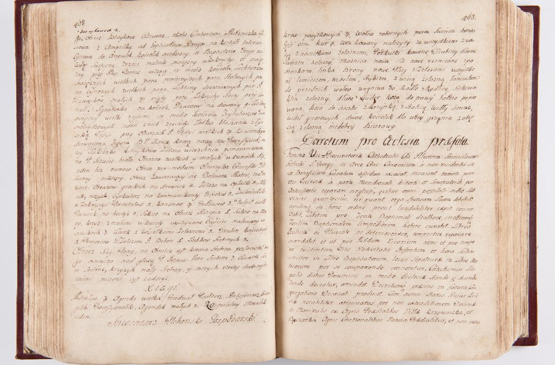 Zdjęcie nr 209 dla obiektu archiwalnego: Visitatio archidiaconatus Cracoviensis (Decanatus: Skalensis - 1727; Vitoviensis - 1727; Prossoviensis - 1728; Novi Montis - 1728; Scawinensis - 1729; Xsiążnensis - 1731; Woynicensis - 1731; Zatoriensis - 1729; Lipnicensis - 1730; Dobczycensis - 1730; Andreoviensis - 1731; Żyvecensis - 1732; Oswiemensis - 1732; Wielicensis - 1741; postea sequntur inventaria ecclesiarum decanatus Dobczycensis, Woynicensis, Andreoviensis) per R.D. Michaelem de Magna Kunice Kunicki, episcopum Arsiacensem, suffraganeum et archidiaconum Cracoviensem annis 1727 - 1741 peracta