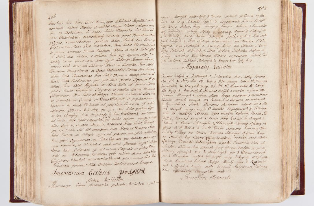 Zdjęcie nr 211 dla obiektu archiwalnego: Visitatio archidiaconatus Cracoviensis (Decanatus: Skalensis - 1727; Vitoviensis - 1727; Prossoviensis - 1728; Novi Montis - 1728; Scawinensis - 1729; Xsiążnensis - 1731; Woynicensis - 1731; Zatoriensis - 1729; Lipnicensis - 1730; Dobczycensis - 1730; Andreoviensis - 1731; Żyvecensis - 1732; Oswiemensis - 1732; Wielicensis - 1741; postea sequntur inventaria ecclesiarum decanatus Dobczycensis, Woynicensis, Andreoviensis) per R.D. Michaelem de Magna Kunice Kunicki, episcopum Arsiacensem, suffraganeum et archidiaconum Cracoviensem annis 1727 - 1741 peracta