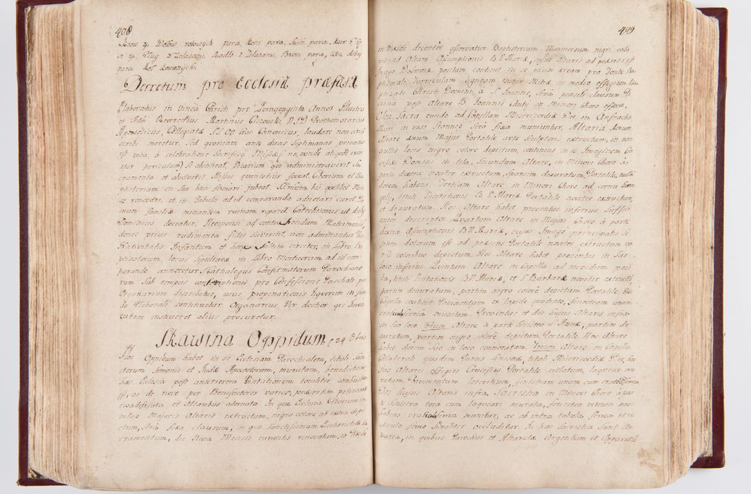 Zdjęcie nr 212 dla obiektu archiwalnego: Visitatio archidiaconatus Cracoviensis (Decanatus: Skalensis - 1727; Vitoviensis - 1727; Prossoviensis - 1728; Novi Montis - 1728; Scawinensis - 1729; Xsiążnensis - 1731; Woynicensis - 1731; Zatoriensis - 1729; Lipnicensis - 1730; Dobczycensis - 1730; Andreoviensis - 1731; Żyvecensis - 1732; Oswiemensis - 1732; Wielicensis - 1741; postea sequntur inventaria ecclesiarum decanatus Dobczycensis, Woynicensis, Andreoviensis) per R.D. Michaelem de Magna Kunice Kunicki, episcopum Arsiacensem, suffraganeum et archidiaconum Cracoviensem annis 1727 - 1741 peracta