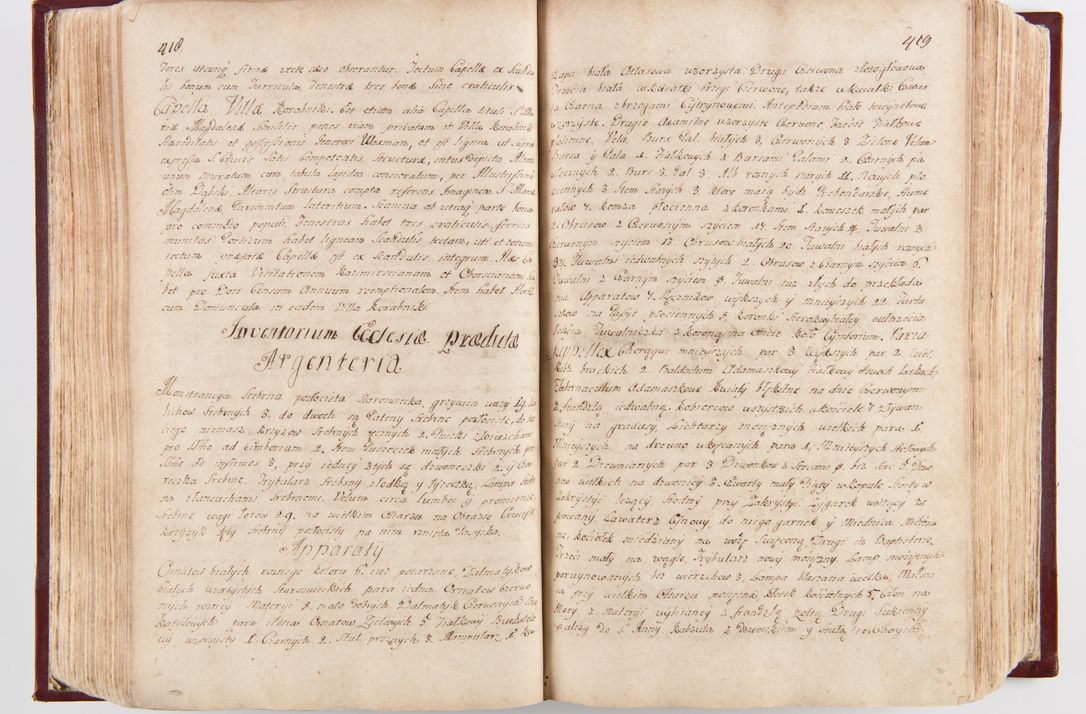 Zdjęcie nr 218 dla obiektu archiwalnego: Visitatio archidiaconatus Cracoviensis (Decanatus: Skalensis - 1727; Vitoviensis - 1727; Prossoviensis - 1728; Novi Montis - 1728; Scawinensis - 1729; Xsiążnensis - 1731; Woynicensis - 1731; Zatoriensis - 1729; Lipnicensis - 1730; Dobczycensis - 1730; Andreoviensis - 1731; Żyvecensis - 1732; Oswiemensis - 1732; Wielicensis - 1741; postea sequntur inventaria ecclesiarum decanatus Dobczycensis, Woynicensis, Andreoviensis) per R.D. Michaelem de Magna Kunice Kunicki, episcopum Arsiacensem, suffraganeum et archidiaconum Cracoviensem annis 1727 - 1741 peracta