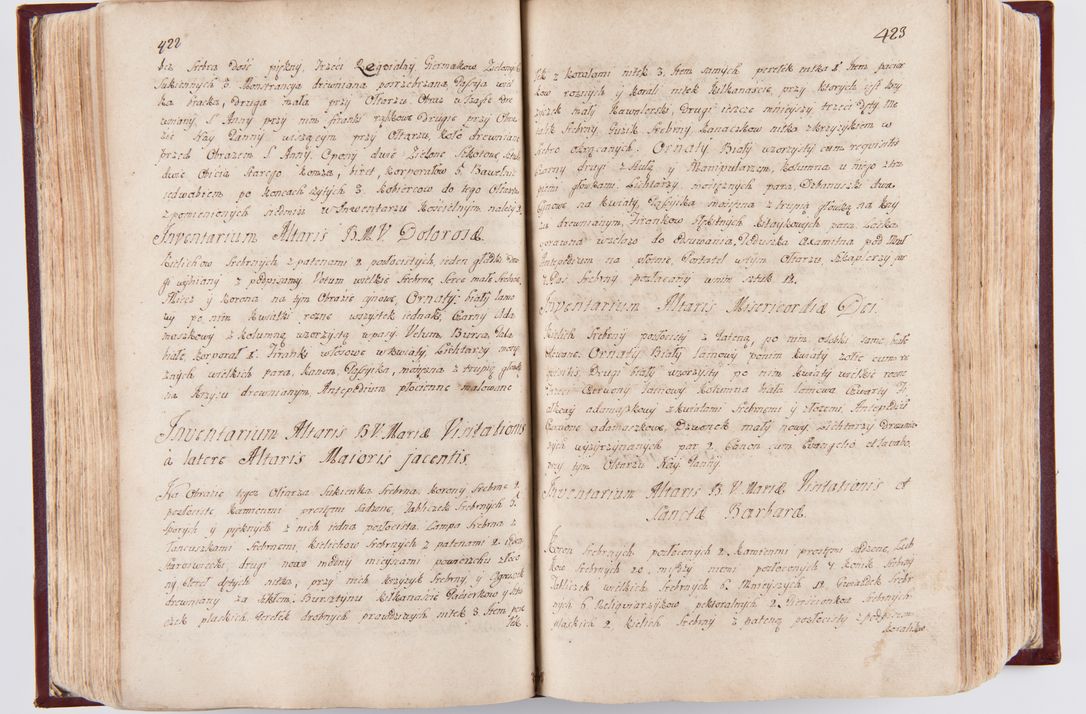 Zdjęcie nr 220 dla obiektu archiwalnego: Visitatio archidiaconatus Cracoviensis (Decanatus: Skalensis - 1727; Vitoviensis - 1727; Prossoviensis - 1728; Novi Montis - 1728; Scawinensis - 1729; Xsiążnensis - 1731; Woynicensis - 1731; Zatoriensis - 1729; Lipnicensis - 1730; Dobczycensis - 1730; Andreoviensis - 1731; Żyvecensis - 1732; Oswiemensis - 1732; Wielicensis - 1741; postea sequntur inventaria ecclesiarum decanatus Dobczycensis, Woynicensis, Andreoviensis) per R.D. Michaelem de Magna Kunice Kunicki, episcopum Arsiacensem, suffraganeum et archidiaconum Cracoviensem annis 1727 - 1741 peracta
