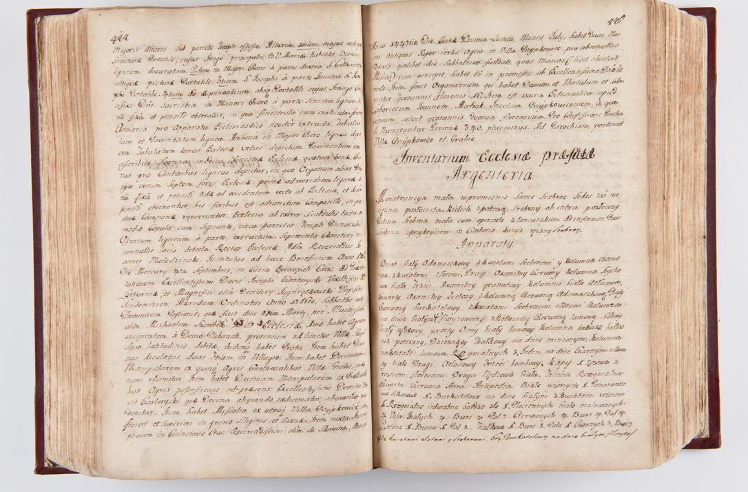 Zdjęcie nr 231 dla obiektu archiwalnego: Visitatio archidiaconatus Cracoviensis (Decanatus: Skalensis - 1727; Vitoviensis - 1727; Prossoviensis - 1728; Novi Montis - 1728; Scawinensis - 1729; Xsiążnensis - 1731; Woynicensis - 1731; Zatoriensis - 1729; Lipnicensis - 1730; Dobczycensis - 1730; Andreoviensis - 1731; Żyvecensis - 1732; Oswiemensis - 1732; Wielicensis - 1741; postea sequntur inventaria ecclesiarum decanatus Dobczycensis, Woynicensis, Andreoviensis) per R.D. Michaelem de Magna Kunice Kunicki, episcopum Arsiacensem, suffraganeum et archidiaconum Cracoviensem annis 1727 - 1741 peracta