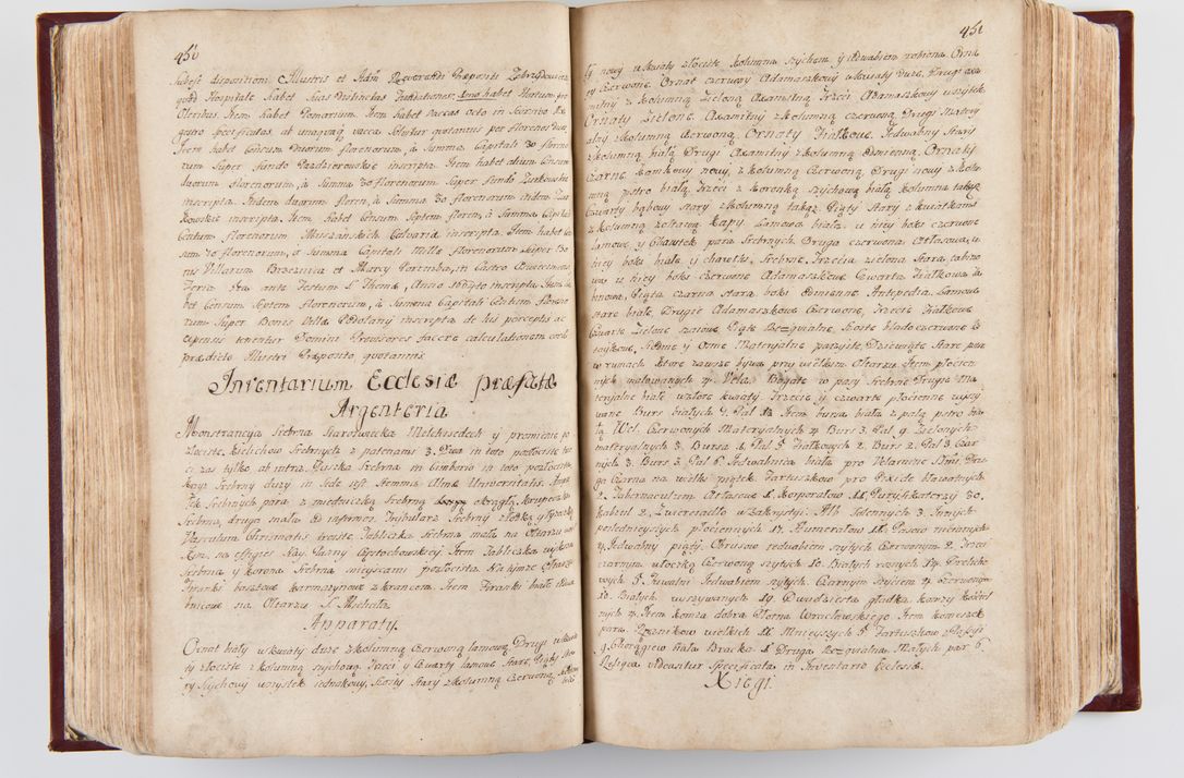 Zdjęcie nr 234 dla obiektu archiwalnego: Visitatio archidiaconatus Cracoviensis (Decanatus: Skalensis - 1727; Vitoviensis - 1727; Prossoviensis - 1728; Novi Montis - 1728; Scawinensis - 1729; Xsiążnensis - 1731; Woynicensis - 1731; Zatoriensis - 1729; Lipnicensis - 1730; Dobczycensis - 1730; Andreoviensis - 1731; Żyvecensis - 1732; Oswiemensis - 1732; Wielicensis - 1741; postea sequntur inventaria ecclesiarum decanatus Dobczycensis, Woynicensis, Andreoviensis) per R.D. Michaelem de Magna Kunice Kunicki, episcopum Arsiacensem, suffraganeum et archidiaconum Cracoviensem annis 1727 - 1741 peracta