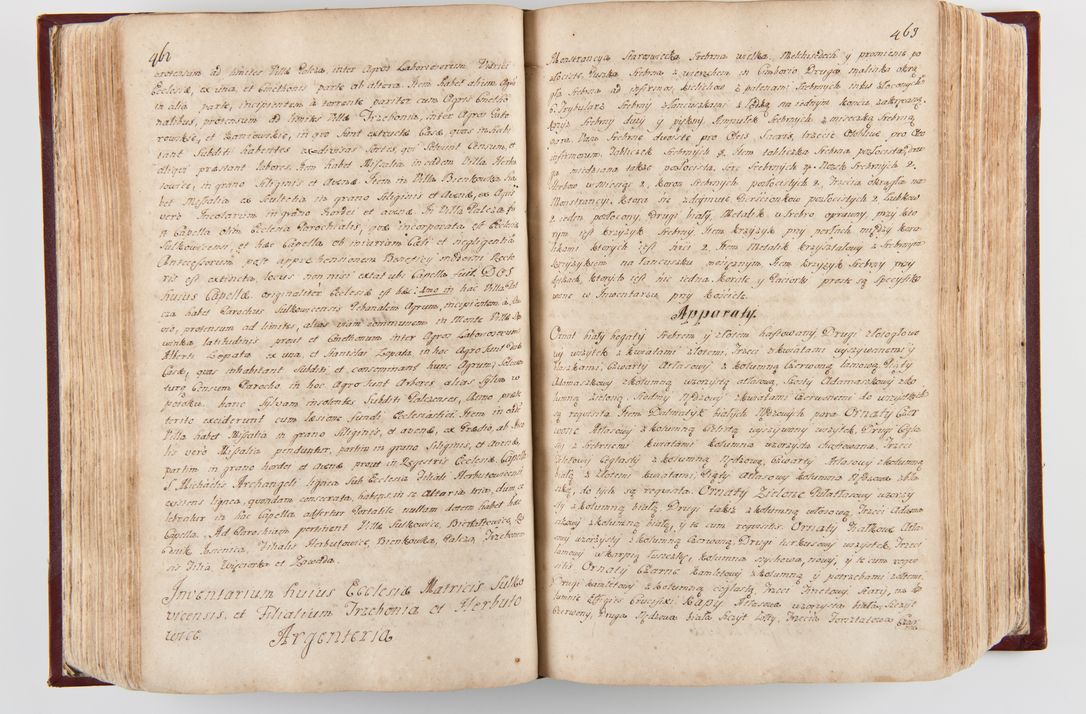 Zdjęcie nr 240 dla obiektu archiwalnego: Visitatio archidiaconatus Cracoviensis (Decanatus: Skalensis - 1727; Vitoviensis - 1727; Prossoviensis - 1728; Novi Montis - 1728; Scawinensis - 1729; Xsiążnensis - 1731; Woynicensis - 1731; Zatoriensis - 1729; Lipnicensis - 1730; Dobczycensis - 1730; Andreoviensis - 1731; Żyvecensis - 1732; Oswiemensis - 1732; Wielicensis - 1741; postea sequntur inventaria ecclesiarum decanatus Dobczycensis, Woynicensis, Andreoviensis) per R.D. Michaelem de Magna Kunice Kunicki, episcopum Arsiacensem, suffraganeum et archidiaconum Cracoviensem annis 1727 - 1741 peracta