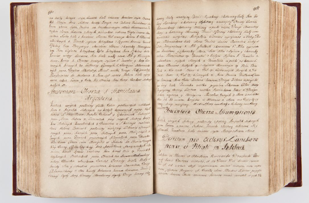 Zdjęcie nr 249 dla obiektu archiwalnego: Visitatio archidiaconatus Cracoviensis (Decanatus: Skalensis - 1727; Vitoviensis - 1727; Prossoviensis - 1728; Novi Montis - 1728; Scawinensis - 1729; Xsiążnensis - 1731; Woynicensis - 1731; Zatoriensis - 1729; Lipnicensis - 1730; Dobczycensis - 1730; Andreoviensis - 1731; Żyvecensis - 1732; Oswiemensis - 1732; Wielicensis - 1741; postea sequntur inventaria ecclesiarum decanatus Dobczycensis, Woynicensis, Andreoviensis) per R.D. Michaelem de Magna Kunice Kunicki, episcopum Arsiacensem, suffraganeum et archidiaconum Cracoviensem annis 1727 - 1741 peracta