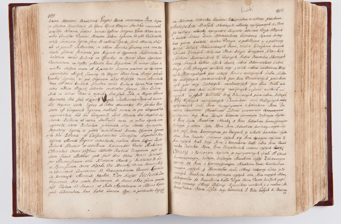 Zdjęcie nr 253 dla obiektu archiwalnego: Visitatio archidiaconatus Cracoviensis (Decanatus: Skalensis - 1727; Vitoviensis - 1727; Prossoviensis - 1728; Novi Montis - 1728; Scawinensis - 1729; Xsiążnensis - 1731; Woynicensis - 1731; Zatoriensis - 1729; Lipnicensis - 1730; Dobczycensis - 1730; Andreoviensis - 1731; Żyvecensis - 1732; Oswiemensis - 1732; Wielicensis - 1741; postea sequntur inventaria ecclesiarum decanatus Dobczycensis, Woynicensis, Andreoviensis) per R.D. Michaelem de Magna Kunice Kunicki, episcopum Arsiacensem, suffraganeum et archidiaconum Cracoviensem annis 1727 - 1741 peracta