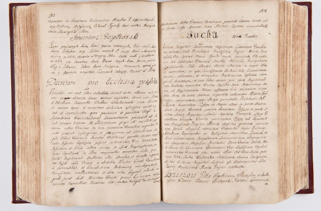 Zdjęcie nr 259 dla obiektu archiwalnego: Visitatio archidiaconatus Cracoviensis (Decanatus: Skalensis - 1727; Vitoviensis - 1727; Prossoviensis - 1728; Novi Montis - 1728; Scawinensis - 1729; Xsiążnensis - 1731; Woynicensis - 1731; Zatoriensis - 1729; Lipnicensis - 1730; Dobczycensis - 1730; Andreoviensis - 1731; Żyvecensis - 1732; Oswiemensis - 1732; Wielicensis - 1741; postea sequntur inventaria ecclesiarum decanatus Dobczycensis, Woynicensis, Andreoviensis) per R.D. Michaelem de Magna Kunice Kunicki, episcopum Arsiacensem, suffraganeum et archidiaconum Cracoviensem annis 1727 - 1741 peracta