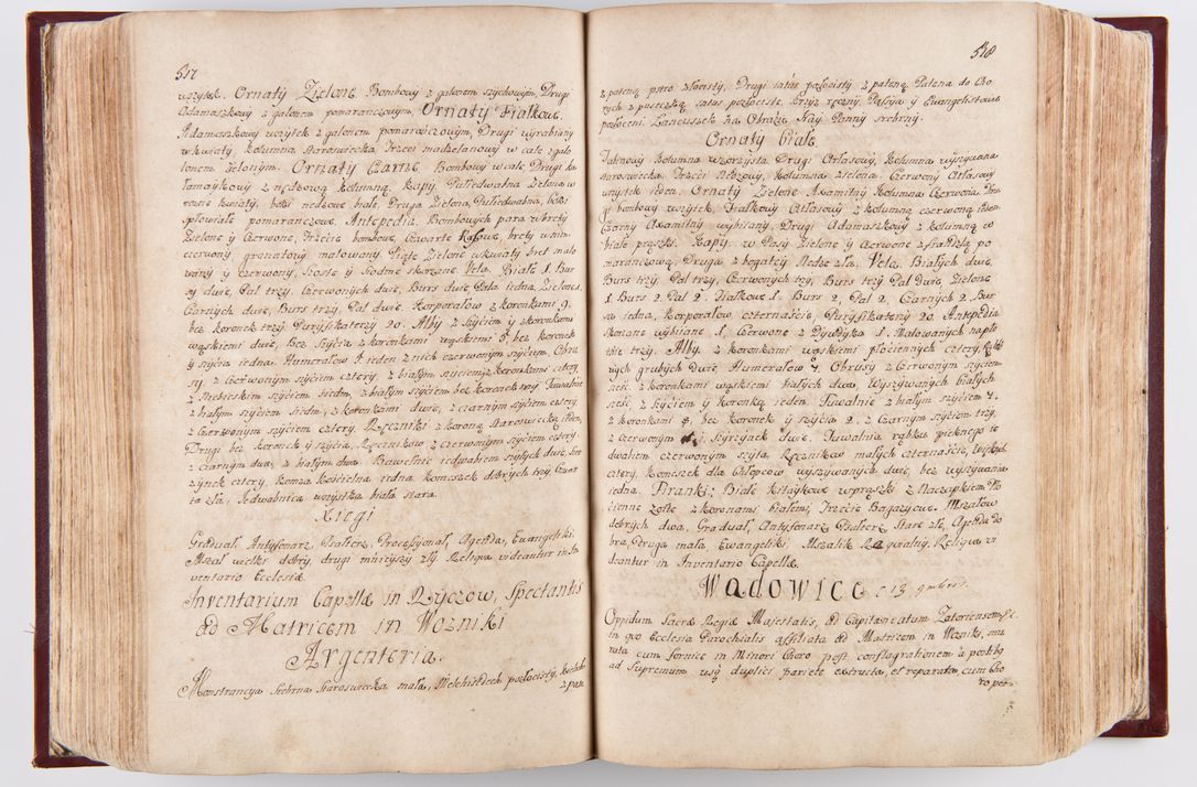 Zdjęcie nr 268 dla obiektu archiwalnego: Visitatio archidiaconatus Cracoviensis (Decanatus: Skalensis - 1727; Vitoviensis - 1727; Prossoviensis - 1728; Novi Montis - 1728; Scawinensis - 1729; Xsiążnensis - 1731; Woynicensis - 1731; Zatoriensis - 1729; Lipnicensis - 1730; Dobczycensis - 1730; Andreoviensis - 1731; Żyvecensis - 1732; Oswiemensis - 1732; Wielicensis - 1741; postea sequntur inventaria ecclesiarum decanatus Dobczycensis, Woynicensis, Andreoviensis) per R.D. Michaelem de Magna Kunice Kunicki, episcopum Arsiacensem, suffraganeum et archidiaconum Cracoviensem annis 1727 - 1741 peracta