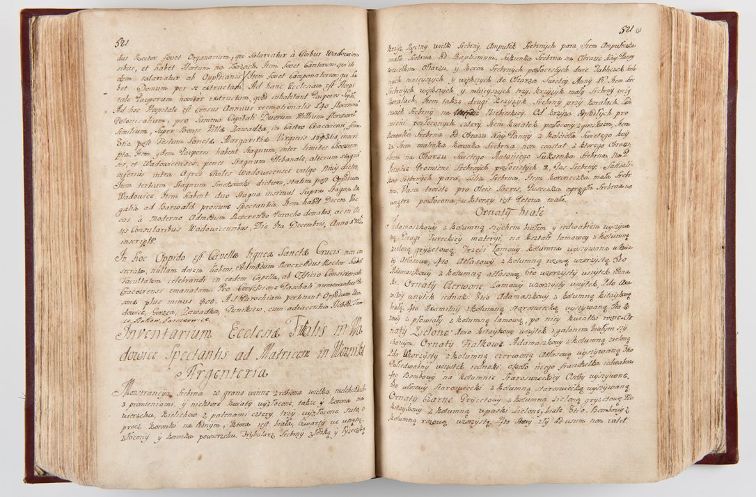 Zdjęcie nr 270 dla obiektu archiwalnego: Visitatio archidiaconatus Cracoviensis (Decanatus: Skalensis - 1727; Vitoviensis - 1727; Prossoviensis - 1728; Novi Montis - 1728; Scawinensis - 1729; Xsiążnensis - 1731; Woynicensis - 1731; Zatoriensis - 1729; Lipnicensis - 1730; Dobczycensis - 1730; Andreoviensis - 1731; Żyvecensis - 1732; Oswiemensis - 1732; Wielicensis - 1741; postea sequntur inventaria ecclesiarum decanatus Dobczycensis, Woynicensis, Andreoviensis) per R.D. Michaelem de Magna Kunice Kunicki, episcopum Arsiacensem, suffraganeum et archidiaconum Cracoviensem annis 1727 - 1741 peracta