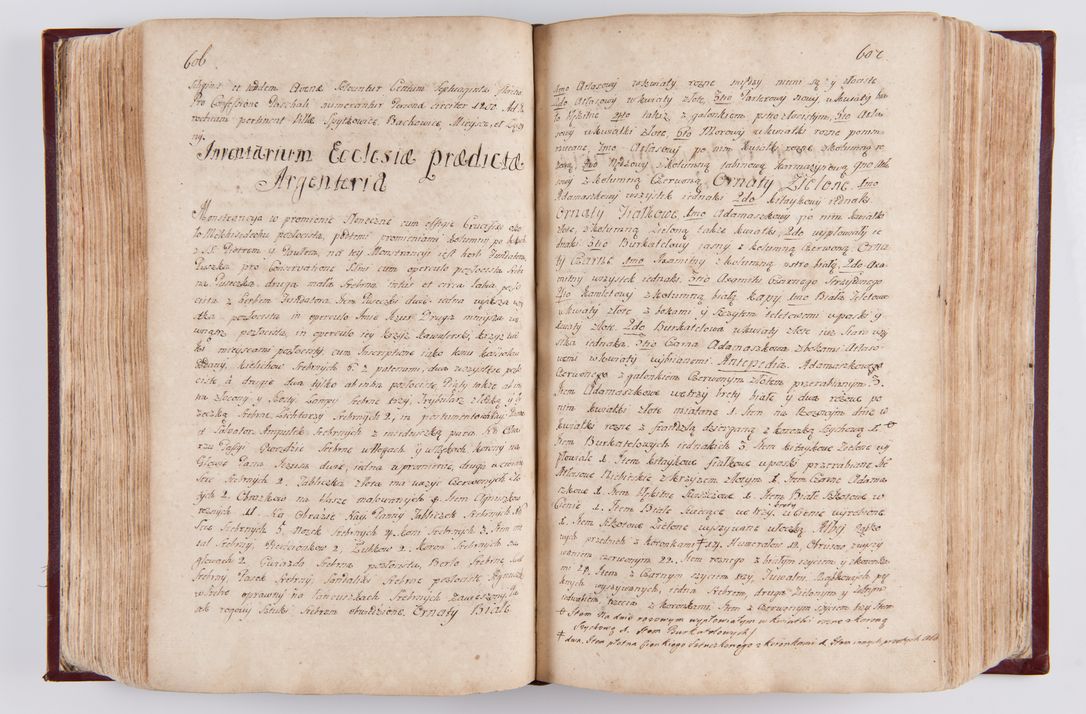 Zdjęcie nr 318 dla obiektu archiwalnego: Visitatio archidiaconatus Cracoviensis (Decanatus: Skalensis - 1727; Vitoviensis - 1727; Prossoviensis - 1728; Novi Montis - 1728; Scawinensis - 1729; Xsiążnensis - 1731; Woynicensis - 1731; Zatoriensis - 1729; Lipnicensis - 1730; Dobczycensis - 1730; Andreoviensis - 1731; Żyvecensis - 1732; Oswiemensis - 1732; Wielicensis - 1741; postea sequntur inventaria ecclesiarum decanatus Dobczycensis, Woynicensis, Andreoviensis) per R.D. Michaelem de Magna Kunice Kunicki, episcopum Arsiacensem, suffraganeum et archidiaconum Cracoviensem annis 1727 - 1741 peracta