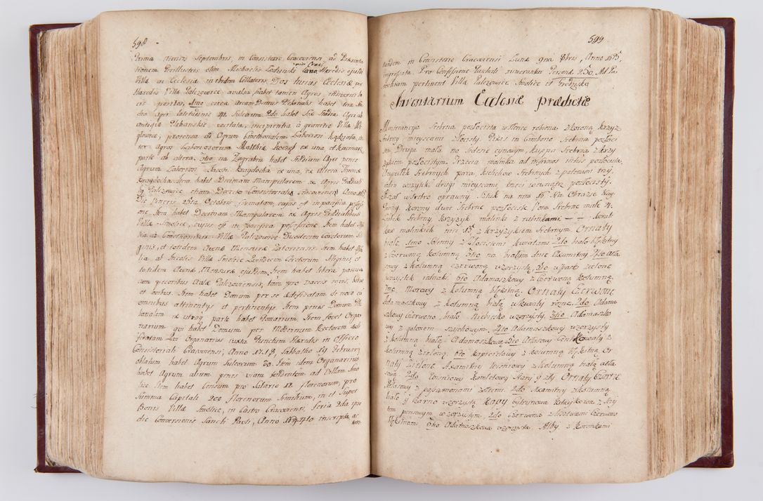 Zdjęcie nr 314 dla obiektu archiwalnego: Visitatio archidiaconatus Cracoviensis (Decanatus: Skalensis - 1727; Vitoviensis - 1727; Prossoviensis - 1728; Novi Montis - 1728; Scawinensis - 1729; Xsiążnensis - 1731; Woynicensis - 1731; Zatoriensis - 1729; Lipnicensis - 1730; Dobczycensis - 1730; Andreoviensis - 1731; Żyvecensis - 1732; Oswiemensis - 1732; Wielicensis - 1741; postea sequntur inventaria ecclesiarum decanatus Dobczycensis, Woynicensis, Andreoviensis) per R.D. Michaelem de Magna Kunice Kunicki, episcopum Arsiacensem, suffraganeum et archidiaconum Cracoviensem annis 1727 - 1741 peracta