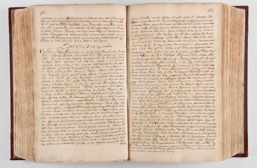 Zdjęcie nr 341 dla obiektu archiwalnego: Visitatio archidiaconatus Cracoviensis (Decanatus: Skalensis - 1727; Vitoviensis - 1727; Prossoviensis - 1728; Novi Montis - 1728; Scawinensis - 1729; Xsiążnensis - 1731; Woynicensis - 1731; Zatoriensis - 1729; Lipnicensis - 1730; Dobczycensis - 1730; Andreoviensis - 1731; Żyvecensis - 1732; Oswiemensis - 1732; Wielicensis - 1741; postea sequntur inventaria ecclesiarum decanatus Dobczycensis, Woynicensis, Andreoviensis) per R.D. Michaelem de Magna Kunice Kunicki, episcopum Arsiacensem, suffraganeum et archidiaconum Cracoviensem annis 1727 - 1741 peracta