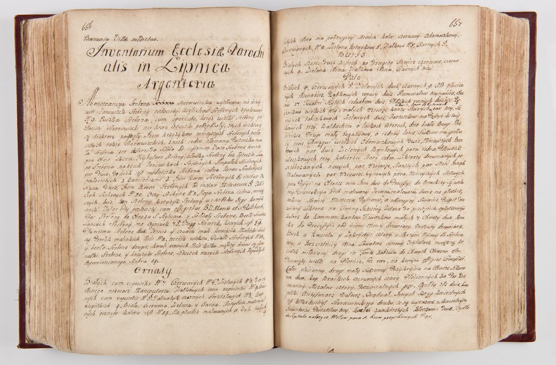 Zdjęcie nr 343 dla obiektu archiwalnego: Visitatio archidiaconatus Cracoviensis (Decanatus: Skalensis - 1727; Vitoviensis - 1727; Prossoviensis - 1728; Novi Montis - 1728; Scawinensis - 1729; Xsiążnensis - 1731; Woynicensis - 1731; Zatoriensis - 1729; Lipnicensis - 1730; Dobczycensis - 1730; Andreoviensis - 1731; Żyvecensis - 1732; Oswiemensis - 1732; Wielicensis - 1741; postea sequntur inventaria ecclesiarum decanatus Dobczycensis, Woynicensis, Andreoviensis) per R.D. Michaelem de Magna Kunice Kunicki, episcopum Arsiacensem, suffraganeum et archidiaconum Cracoviensem annis 1727 - 1741 peracta