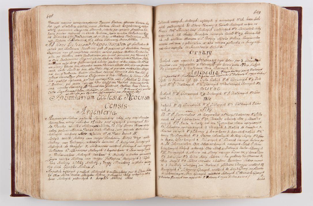 Zdjęcie nr 339 dla obiektu archiwalnego: Visitatio archidiaconatus Cracoviensis (Decanatus: Skalensis - 1727; Vitoviensis - 1727; Prossoviensis - 1728; Novi Montis - 1728; Scawinensis - 1729; Xsiążnensis - 1731; Woynicensis - 1731; Zatoriensis - 1729; Lipnicensis - 1730; Dobczycensis - 1730; Andreoviensis - 1731; Żyvecensis - 1732; Oswiemensis - 1732; Wielicensis - 1741; postea sequntur inventaria ecclesiarum decanatus Dobczycensis, Woynicensis, Andreoviensis) per R.D. Michaelem de Magna Kunice Kunicki, episcopum Arsiacensem, suffraganeum et archidiaconum Cracoviensem annis 1727 - 1741 peracta