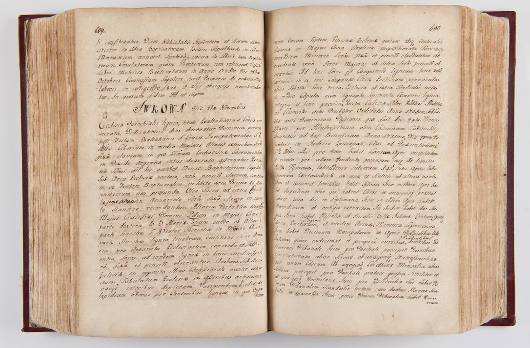 Zdjęcie nr 360 dla obiektu archiwalnego: Visitatio archidiaconatus Cracoviensis (Decanatus: Skalensis - 1727; Vitoviensis - 1727; Prossoviensis - 1728; Novi Montis - 1728; Scawinensis - 1729; Xsiążnensis - 1731; Woynicensis - 1731; Zatoriensis - 1729; Lipnicensis - 1730; Dobczycensis - 1730; Andreoviensis - 1731; Żyvecensis - 1732; Oswiemensis - 1732; Wielicensis - 1741; postea sequntur inventaria ecclesiarum decanatus Dobczycensis, Woynicensis, Andreoviensis) per R.D. Michaelem de Magna Kunice Kunicki, episcopum Arsiacensem, suffraganeum et archidiaconum Cracoviensem annis 1727 - 1741 peracta