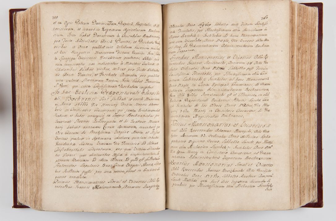 Zdjęcie nr 394 dla obiektu archiwalnego: Visitatio archidiaconatus Cracoviensis (Decanatus: Skalensis - 1727; Vitoviensis - 1727; Prossoviensis - 1728; Novi Montis - 1728; Scawinensis - 1729; Xsiążnensis - 1731; Woynicensis - 1731; Zatoriensis - 1729; Lipnicensis - 1730; Dobczycensis - 1730; Andreoviensis - 1731; Żyvecensis - 1732; Oswiemensis - 1732; Wielicensis - 1741; postea sequntur inventaria ecclesiarum decanatus Dobczycensis, Woynicensis, Andreoviensis) per R.D. Michaelem de Magna Kunice Kunicki, episcopum Arsiacensem, suffraganeum et archidiaconum Cracoviensem annis 1727 - 1741 peracta