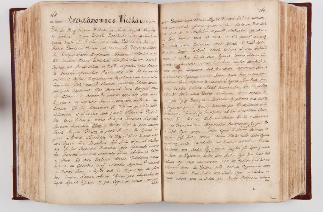 Zdjęcie nr 405 dla obiektu archiwalnego: Visitatio archidiaconatus Cracoviensis (Decanatus: Skalensis - 1727; Vitoviensis - 1727; Prossoviensis - 1728; Novi Montis - 1728; Scawinensis - 1729; Xsiążnensis - 1731; Woynicensis - 1731; Zatoriensis - 1729; Lipnicensis - 1730; Dobczycensis - 1730; Andreoviensis - 1731; Żyvecensis - 1732; Oswiemensis - 1732; Wielicensis - 1741; postea sequntur inventaria ecclesiarum decanatus Dobczycensis, Woynicensis, Andreoviensis) per R.D. Michaelem de Magna Kunice Kunicki, episcopum Arsiacensem, suffraganeum et archidiaconum Cracoviensem annis 1727 - 1741 peracta